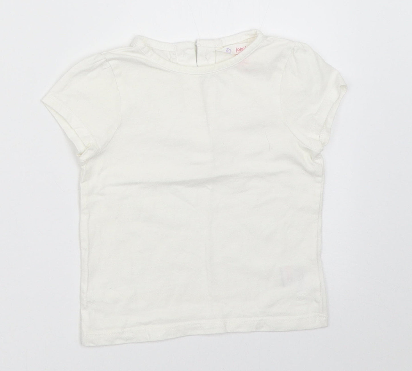 John Lewis Girls White   Basic T-Shirt Size 9-12 Months