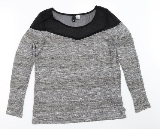 H&M Womens Grey   Pullover Jumper Size M