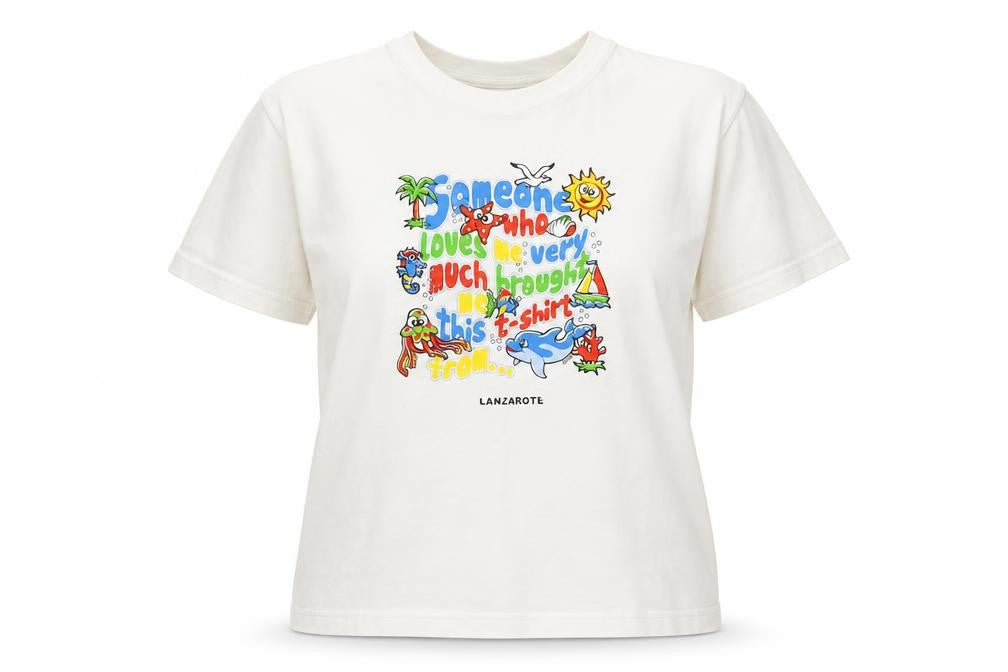 Preworn Womens White   Basic T-Shirt Size 12  - Lanzarote