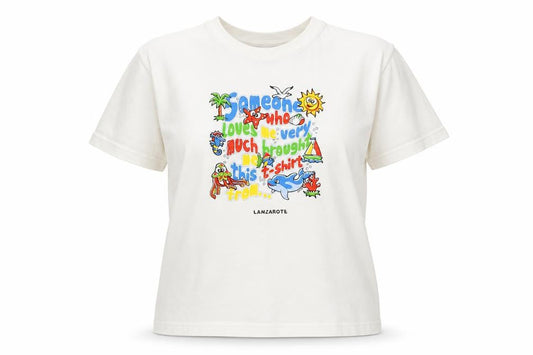 Preworn Womens White   Basic T-Shirt Size 12  - Lanzarote