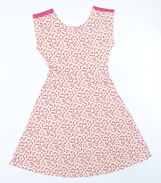 Me & You Womens Pink Floral  Fit & Flare  Size 8