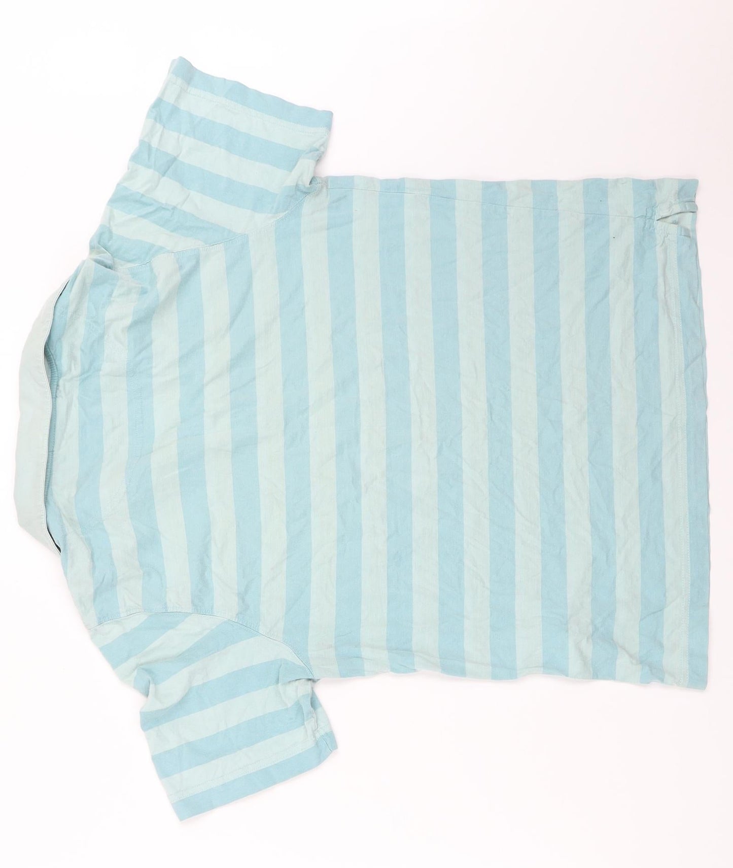 Cutter & Buck Mens Blue Striped   T-Shirt Size S