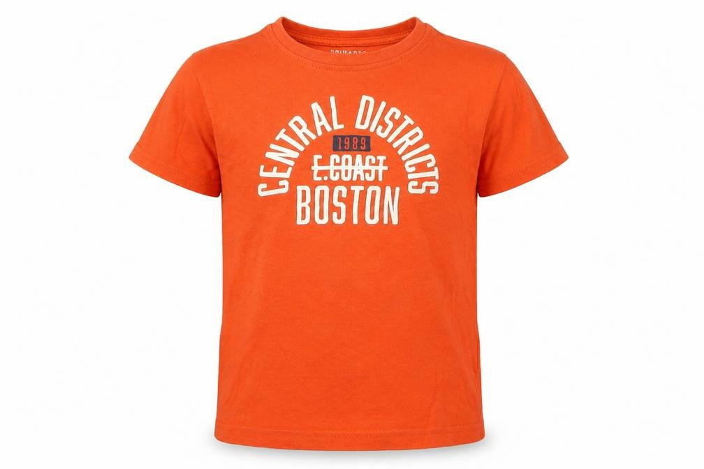 Primark Boys Orange   Basic T-Shirt Size 5-6 Years