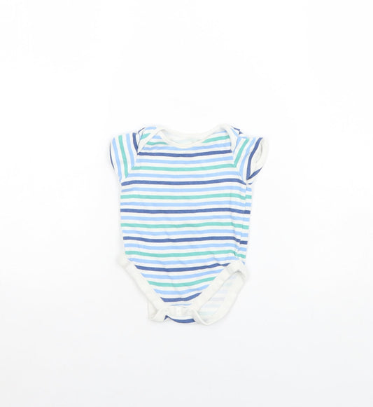 George Baby Multicoloured Striped  Babygrow One-Piece Size 6-9 Months