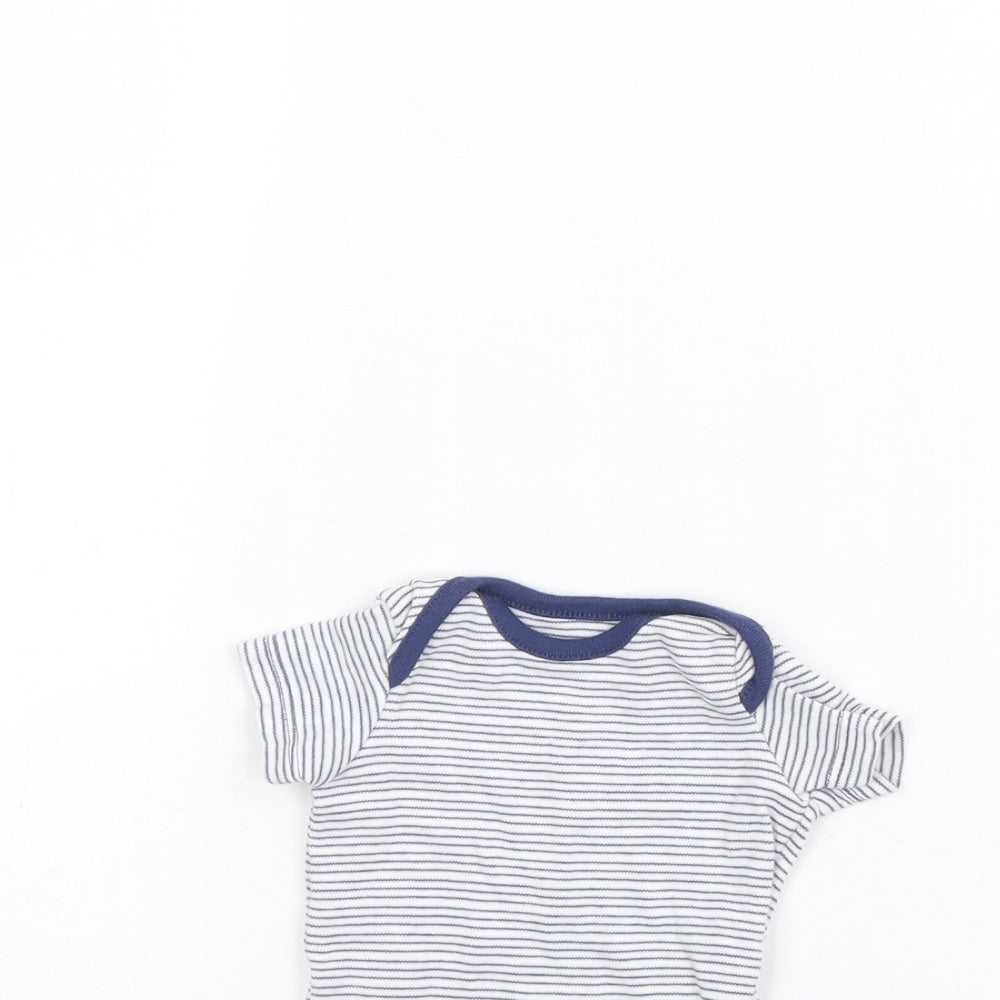 F&F Baby Blue Striped  Babygrow One-Piece Size 0-3 Months