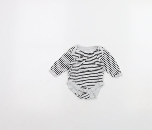 Primark Baby Grey Striped  Babygrow One-Piece Size 0-3 Months