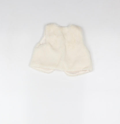 Back view of George girls’ ivory jacket, size 12, months