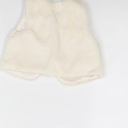 Brand and care label for George girls’ ivory jacket, size 12, months