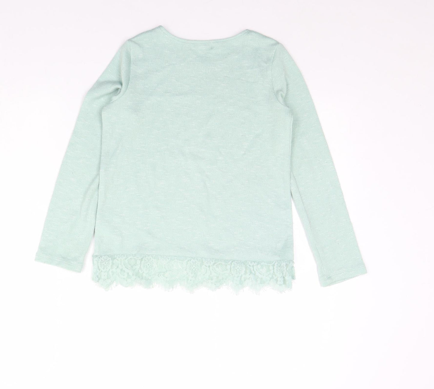 H&M Girls Green   Pullover Jumper Size 8 Years