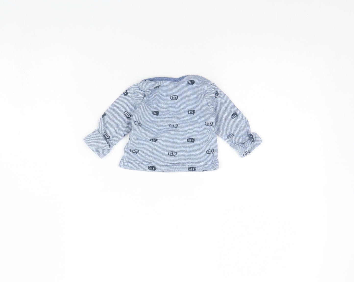 George Baby Blue Spotted  Pullover Jumper Size 0-3 Months  - Hi