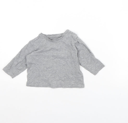 M&S Baby Grey   Basic Blouse Size 3-6 Months