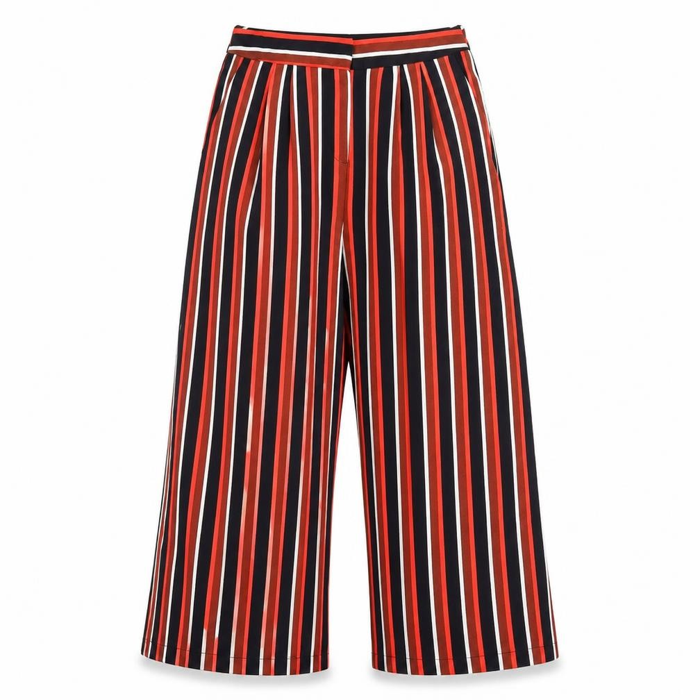 Primark Womens Black Striped  Trousers  Size 14 L27 in
