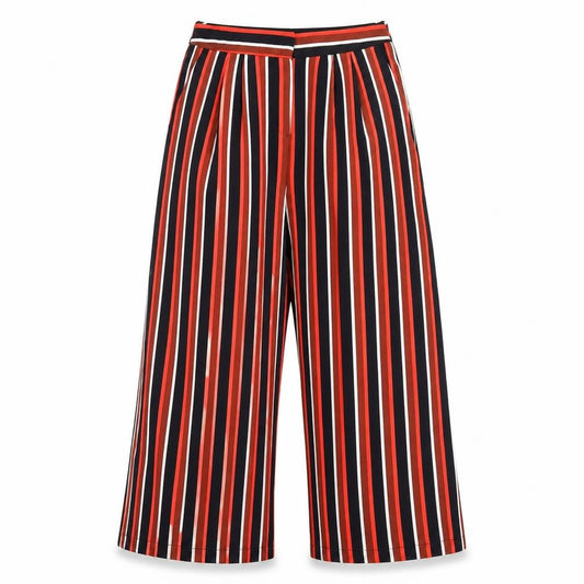 Primark Womens Black Striped  Trousers  Size 14 L27 in