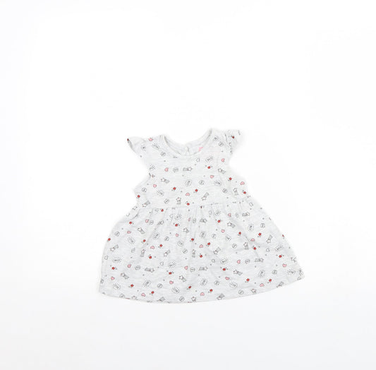 Primark Girls Grey Spotted  Fit & Flare  Size 3-6 Months