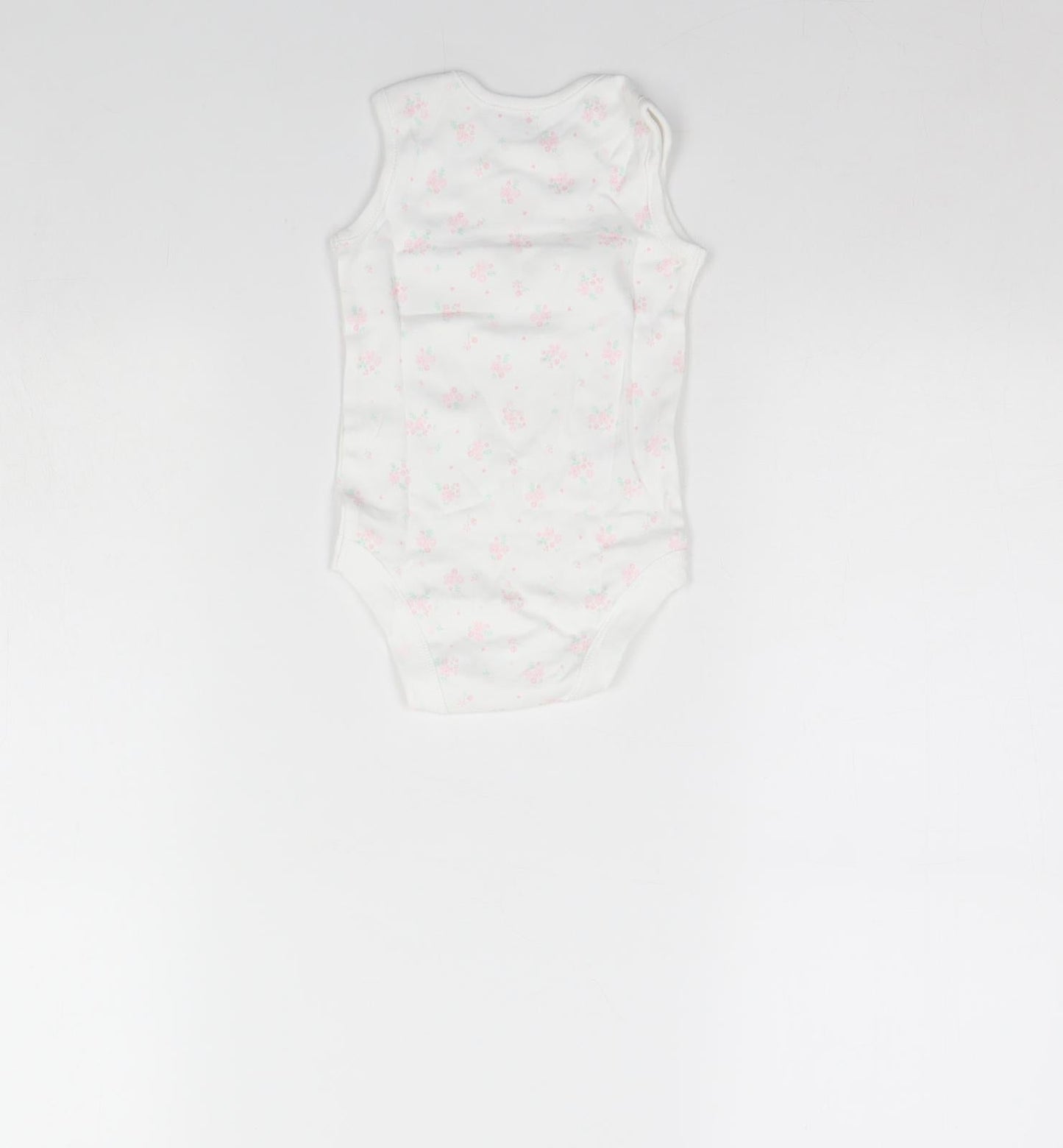 TU Baby White Floral  Babygrow One-Piece Size 3-6 Months