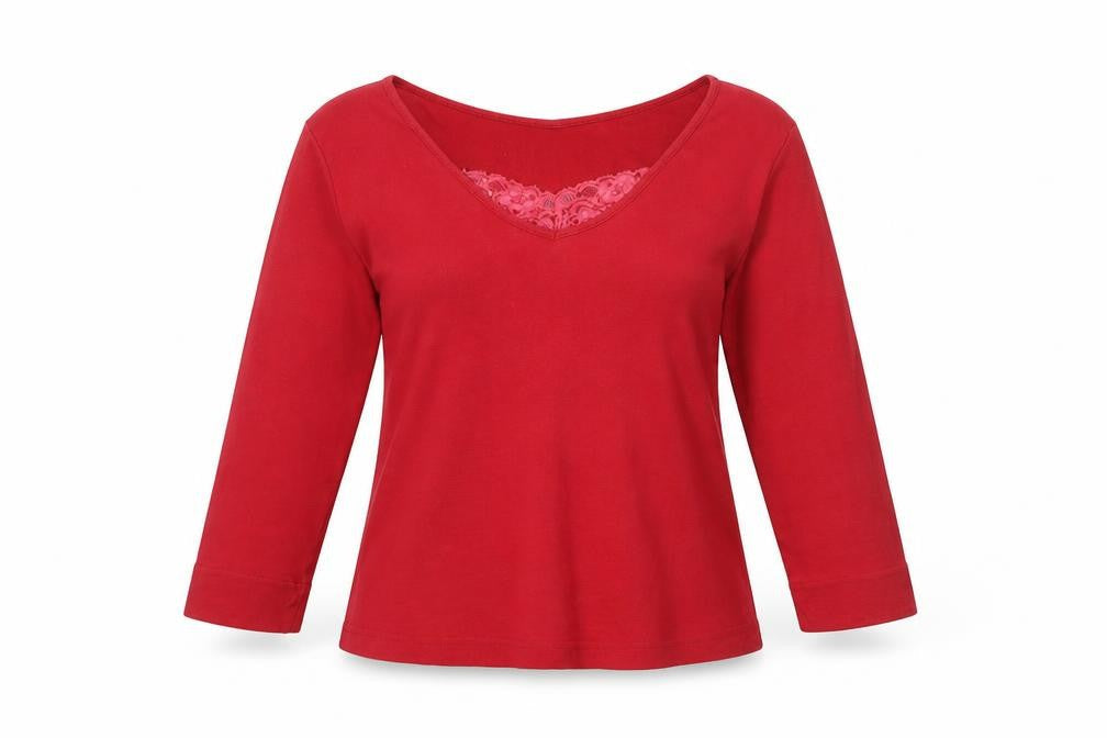 Adini Womens Red   Basic Blouse Size M