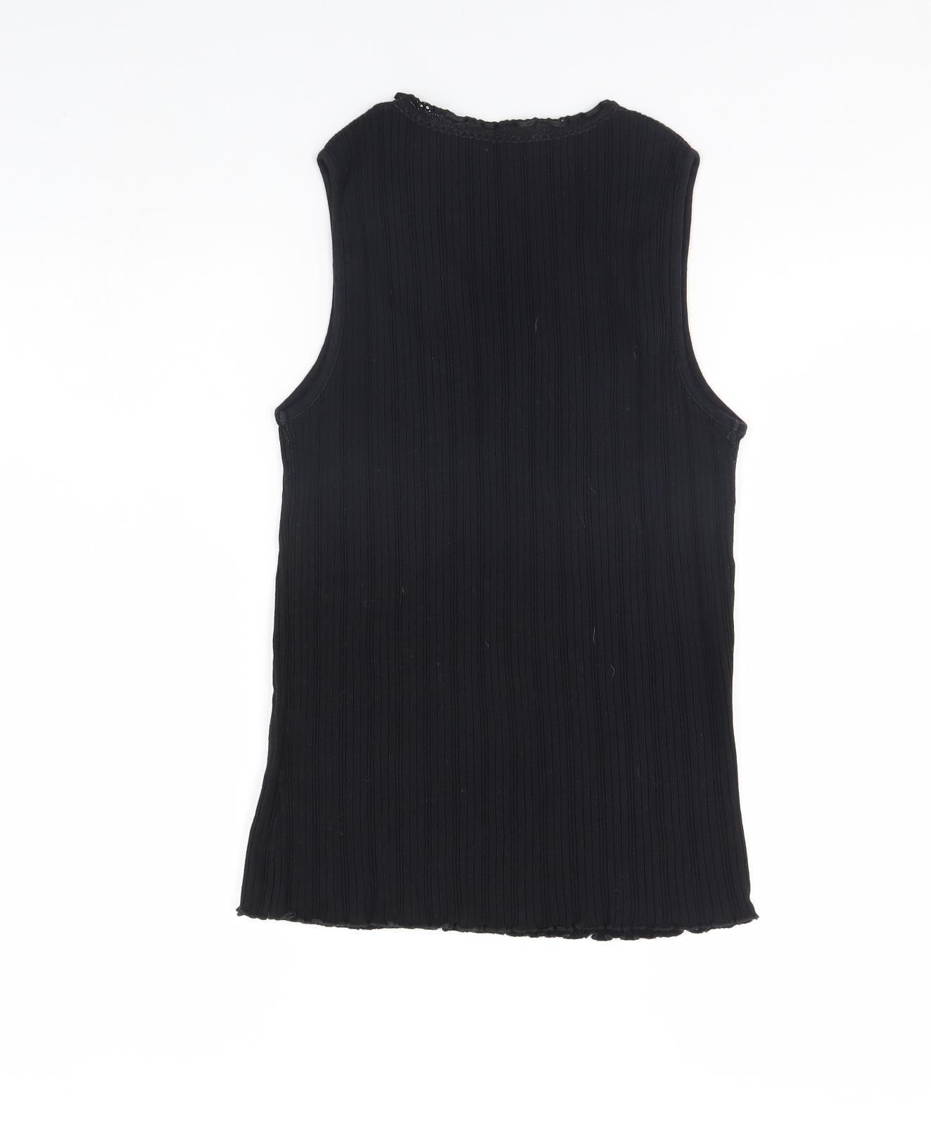BHS Womens Black   Basic Tank Size 14