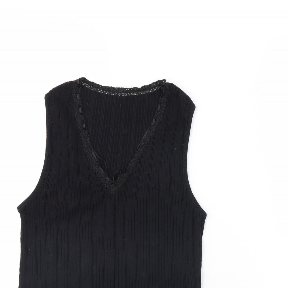 BHS Womens Black   Basic Tank Size 14