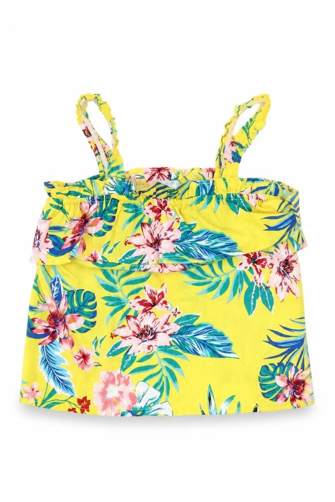 Primark Girls Yellow Floral  Basic Blouse Size 9 Years