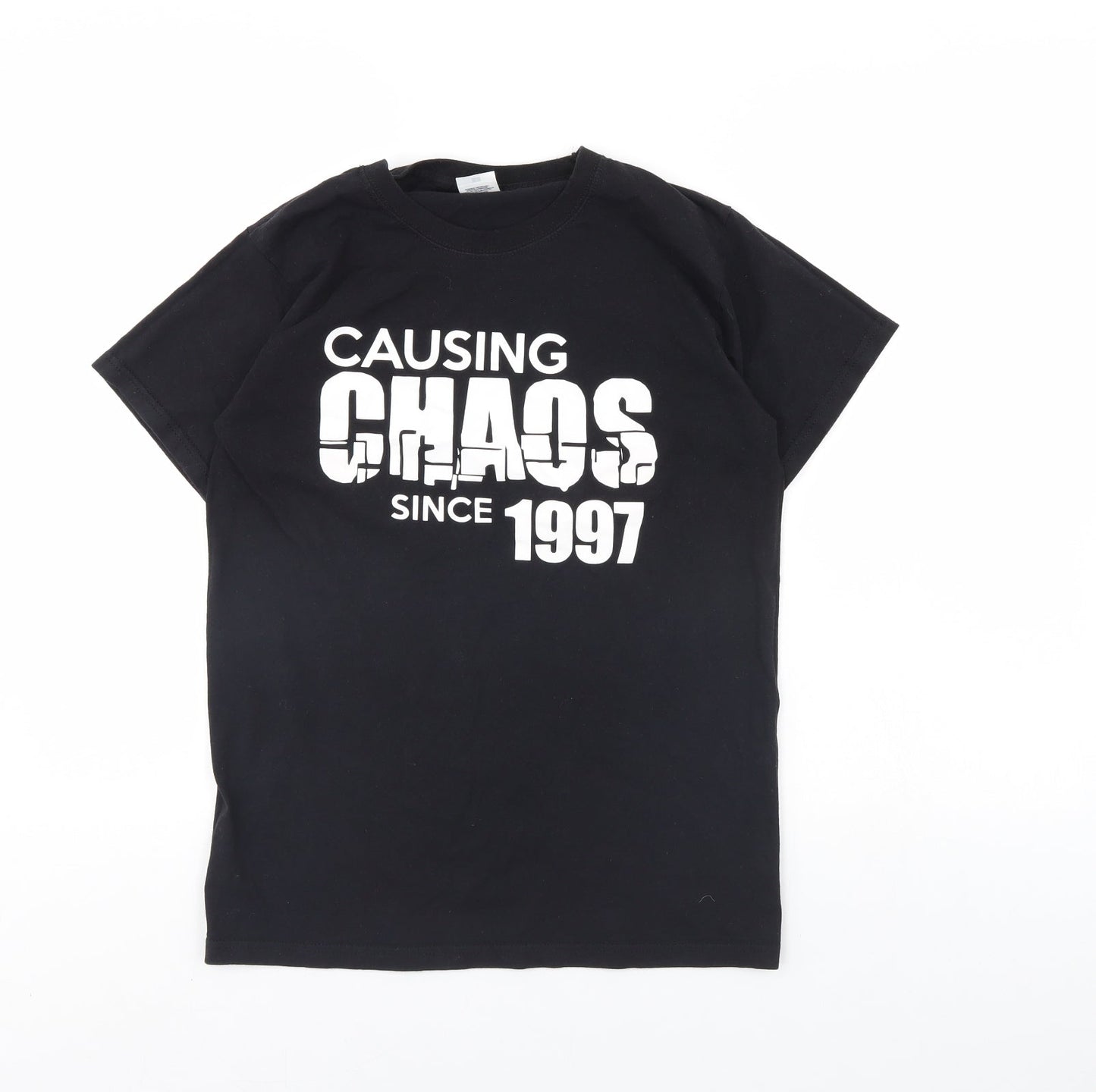 Fruit of the Loom Womens Black   Basic T-Shirt Size S  - Chaos since 1997