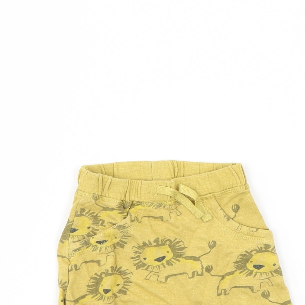 NEXT Baby Yellow Animal Print  Jogger Trousers Size 0-3 Months  - lion