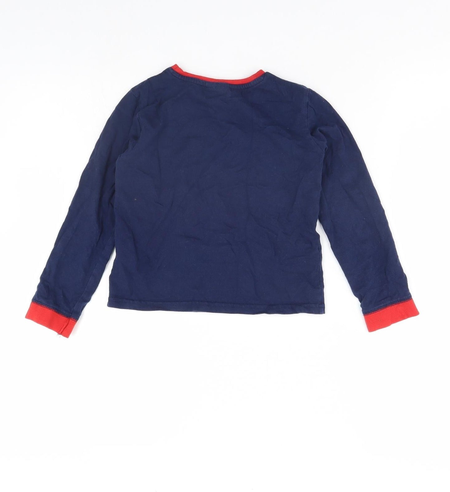 Preworn Girls Blue Solid  Cami Pyjama Top Size 5 Years  - Christmas