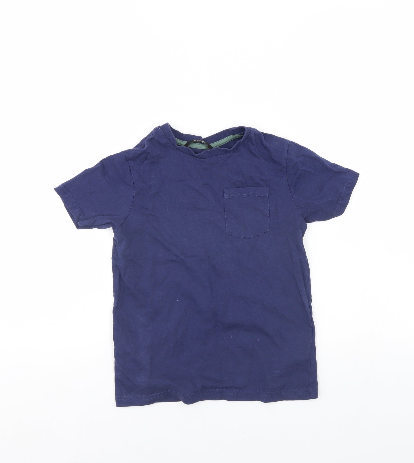 George Boys Blue   Basic T-Shirt Size 7 Years