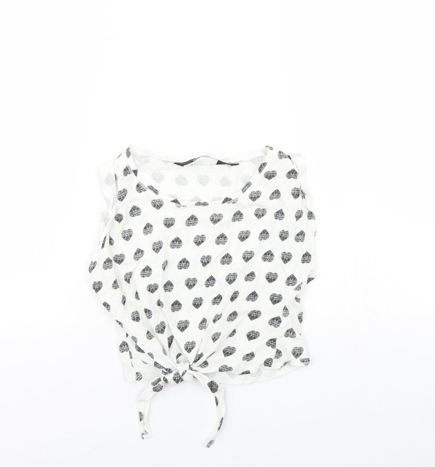 New Look Girls White Spotted  Basic Tank Size 9 Years