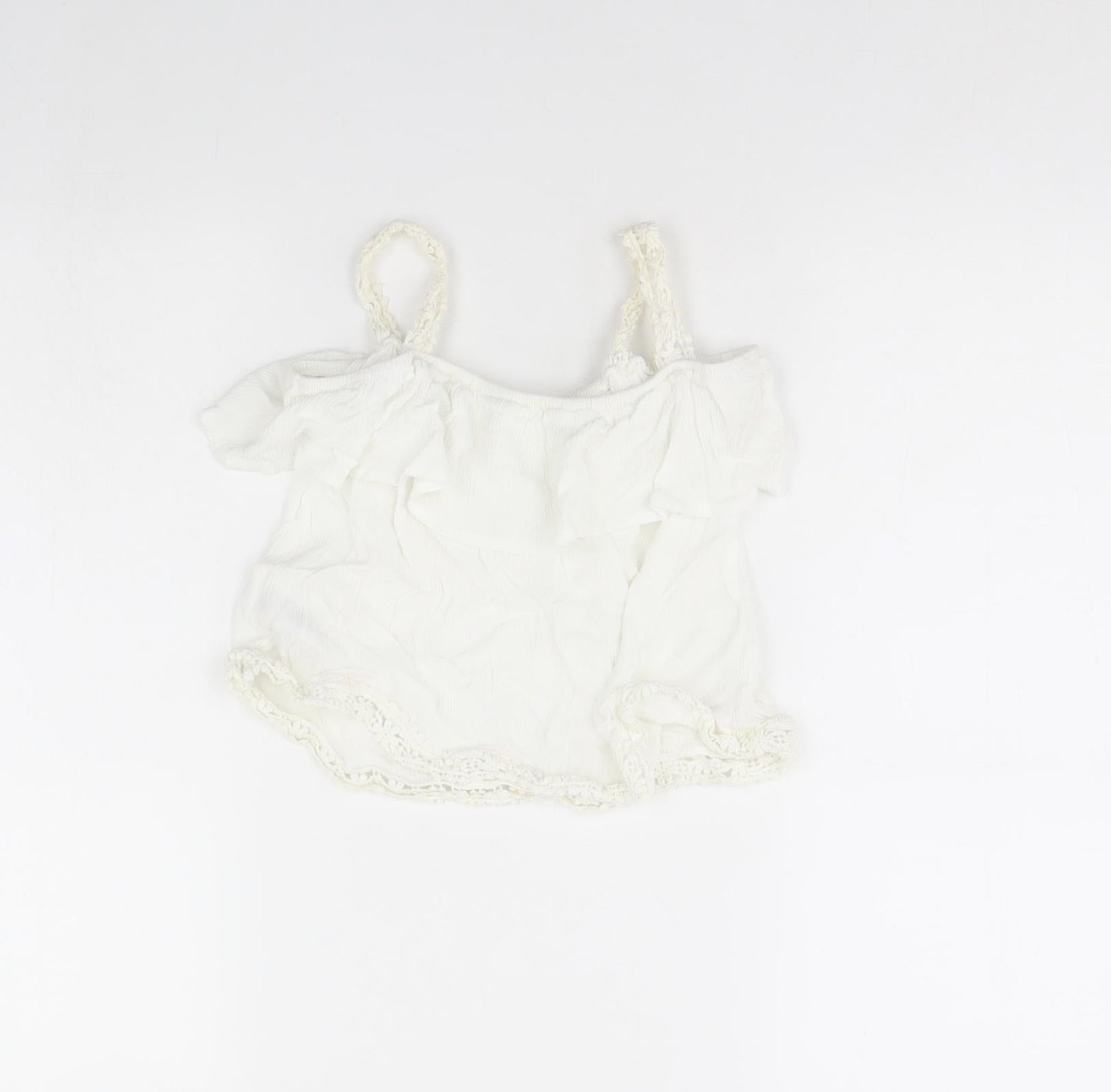 Primark Girls White   Basic Tank Size 8 Years