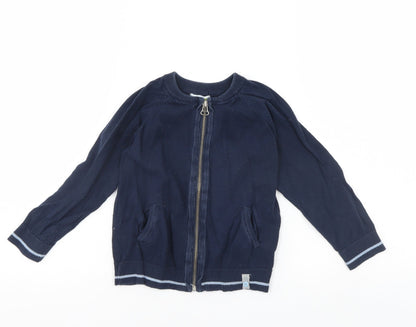 Additional front view of Vertbaudet girls’ blue jacket, size 4, years