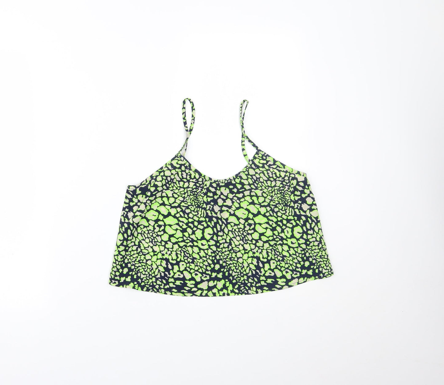 Topshop Womens Green Camouflage  Cropped Tank Size 8