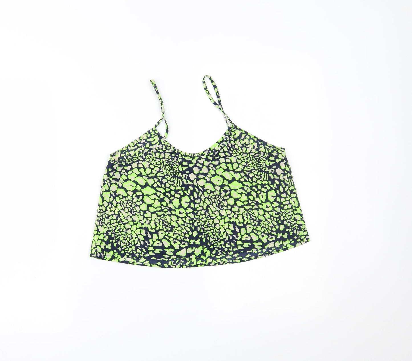 Topshop Womens Green Camouflage  Cropped Tank Size 8