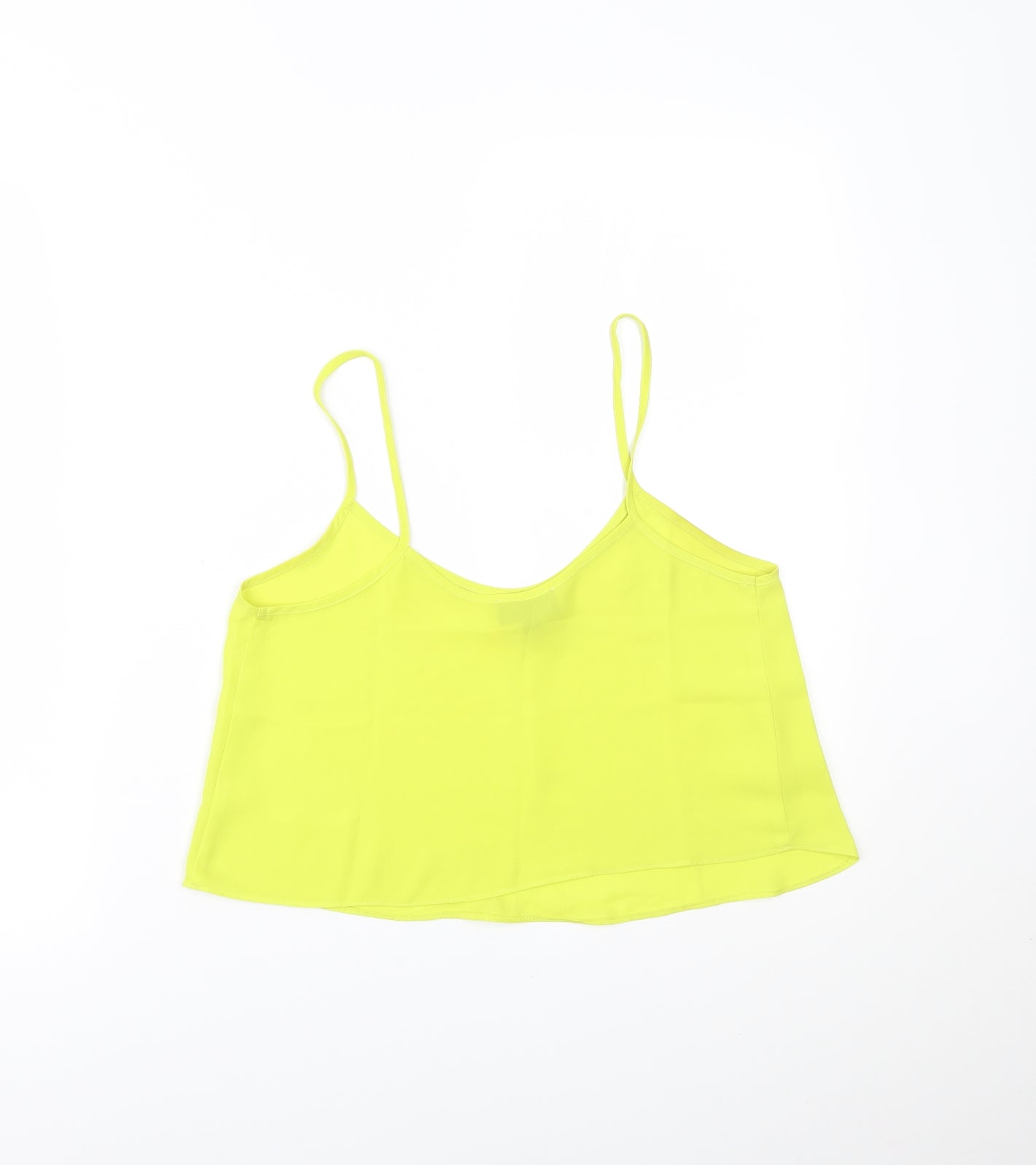 Topshop Womens Yellow   Cropped T-Shirt Size 8