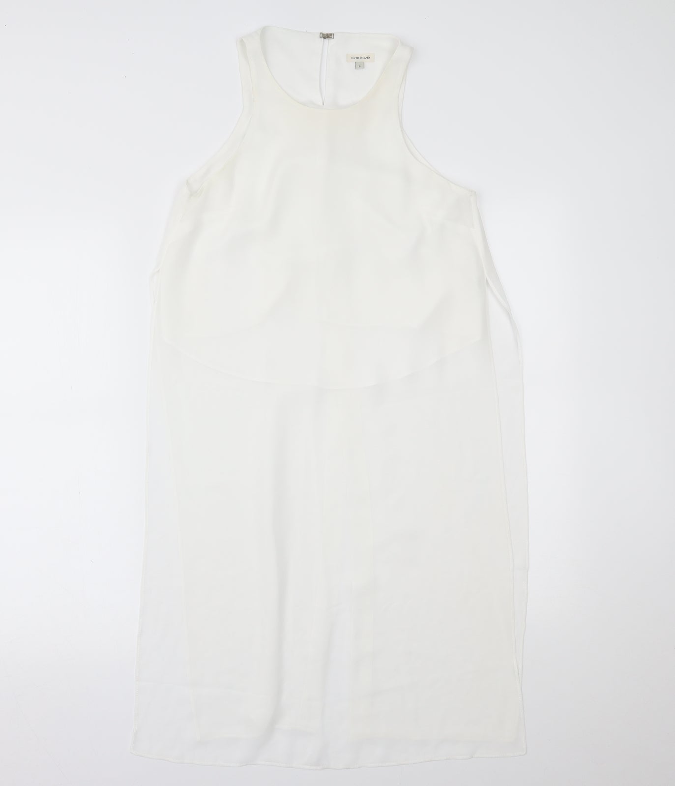 River Island Womens White   Basic Tank Size 6