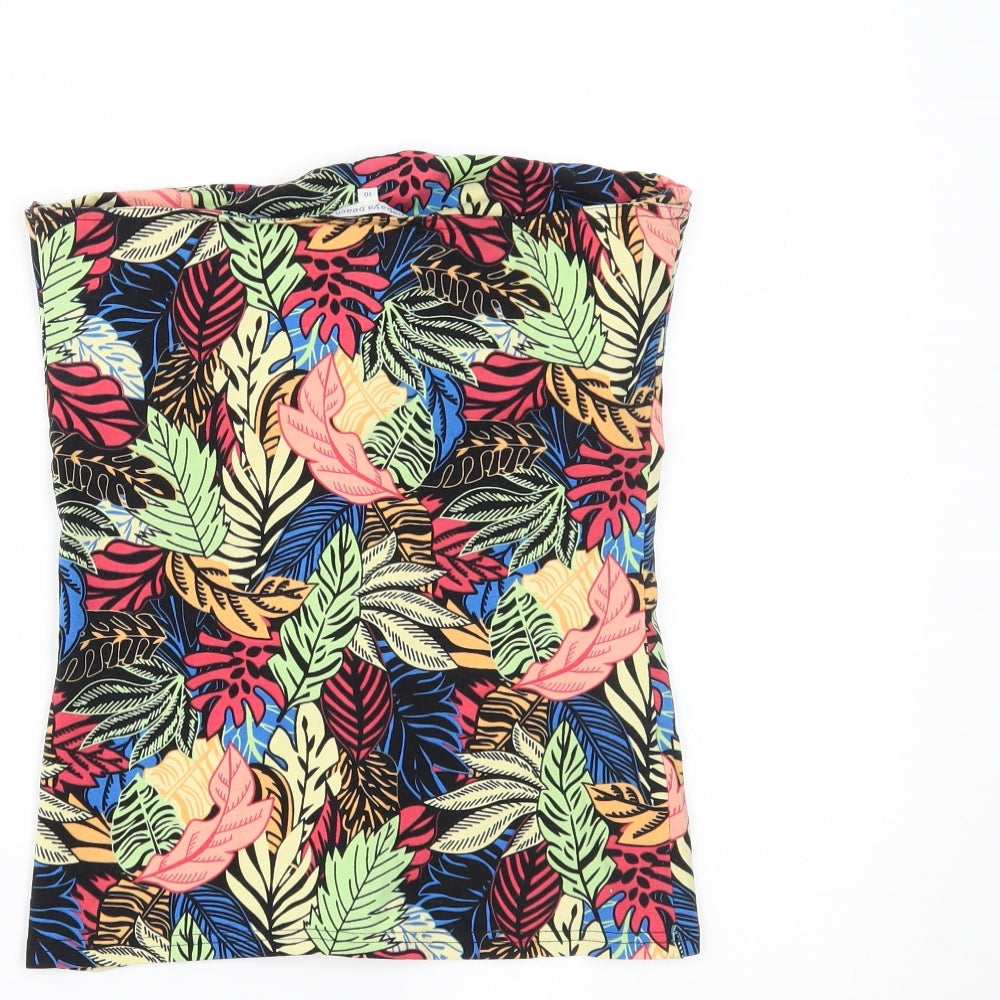 Papaya Womens Multicoloured Floral  Basic T-Shirt Size 10