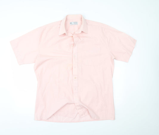 C&A Mens Pink    Button-Up Size 16