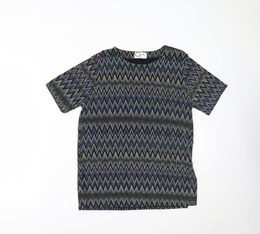 casamia Womens Multicoloured Geometric  Basic T-Shirt One Size