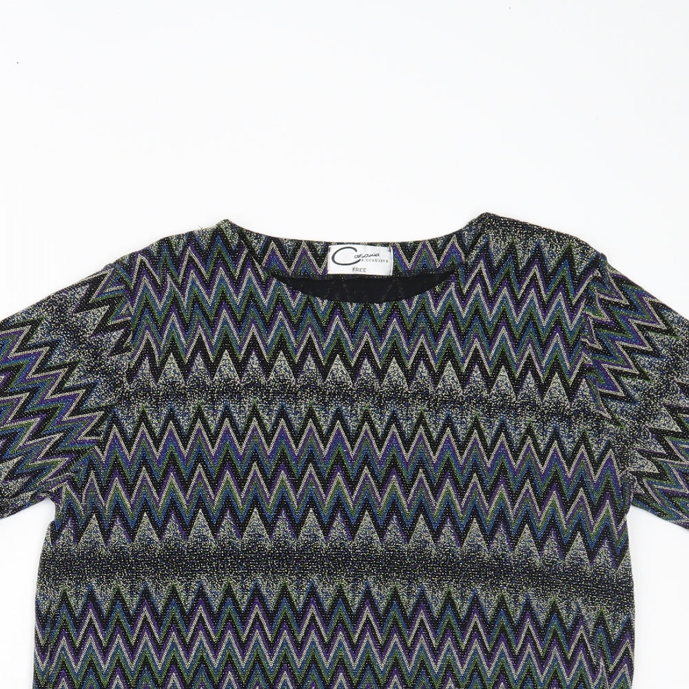 casamia Womens Multicoloured Geometric  Basic T-Shirt One Size