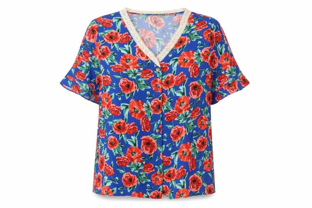 Papaya Womens Multicoloured Floral  Basic Button-Up Size 10