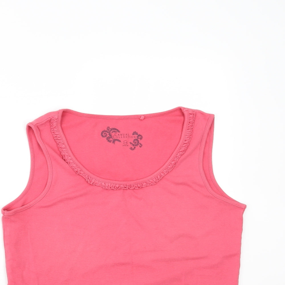 Casual Collection Womens Pink   Basic Tank Size 14
