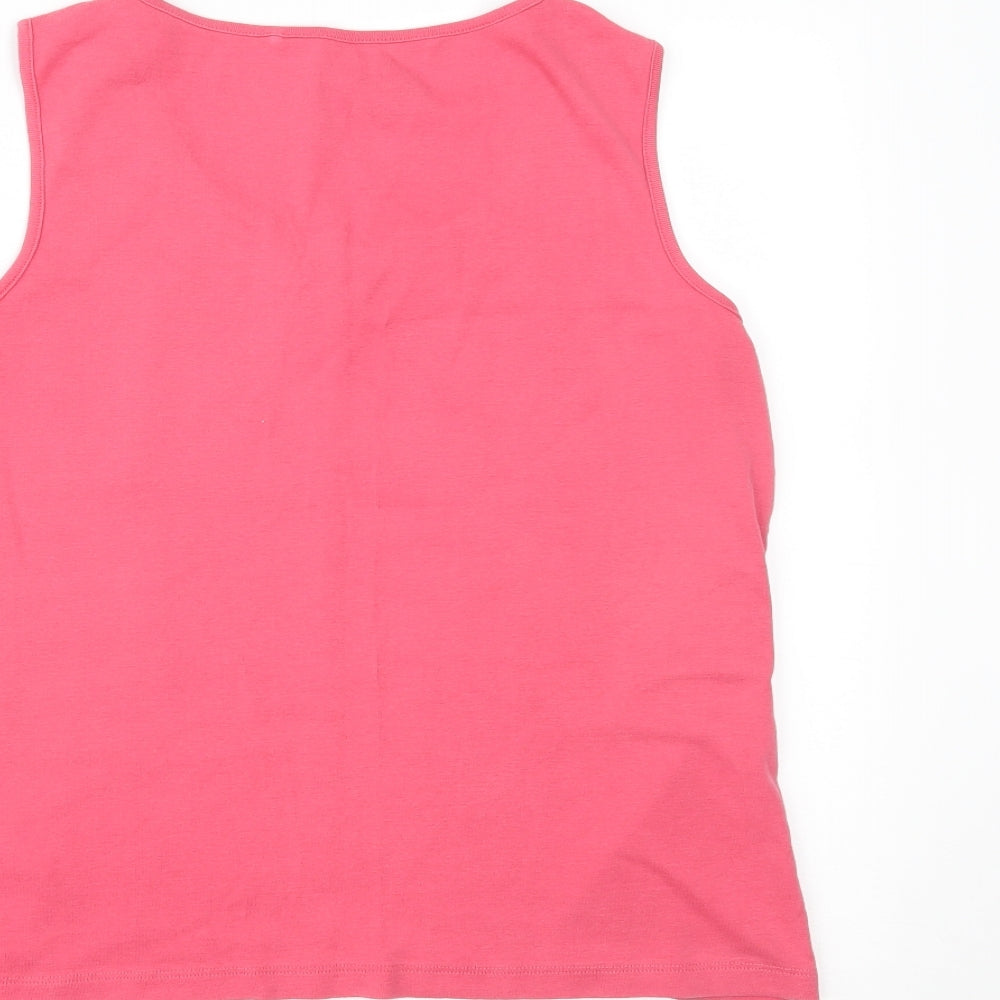 Casual Collection Womens Pink   Basic Tank Size 14