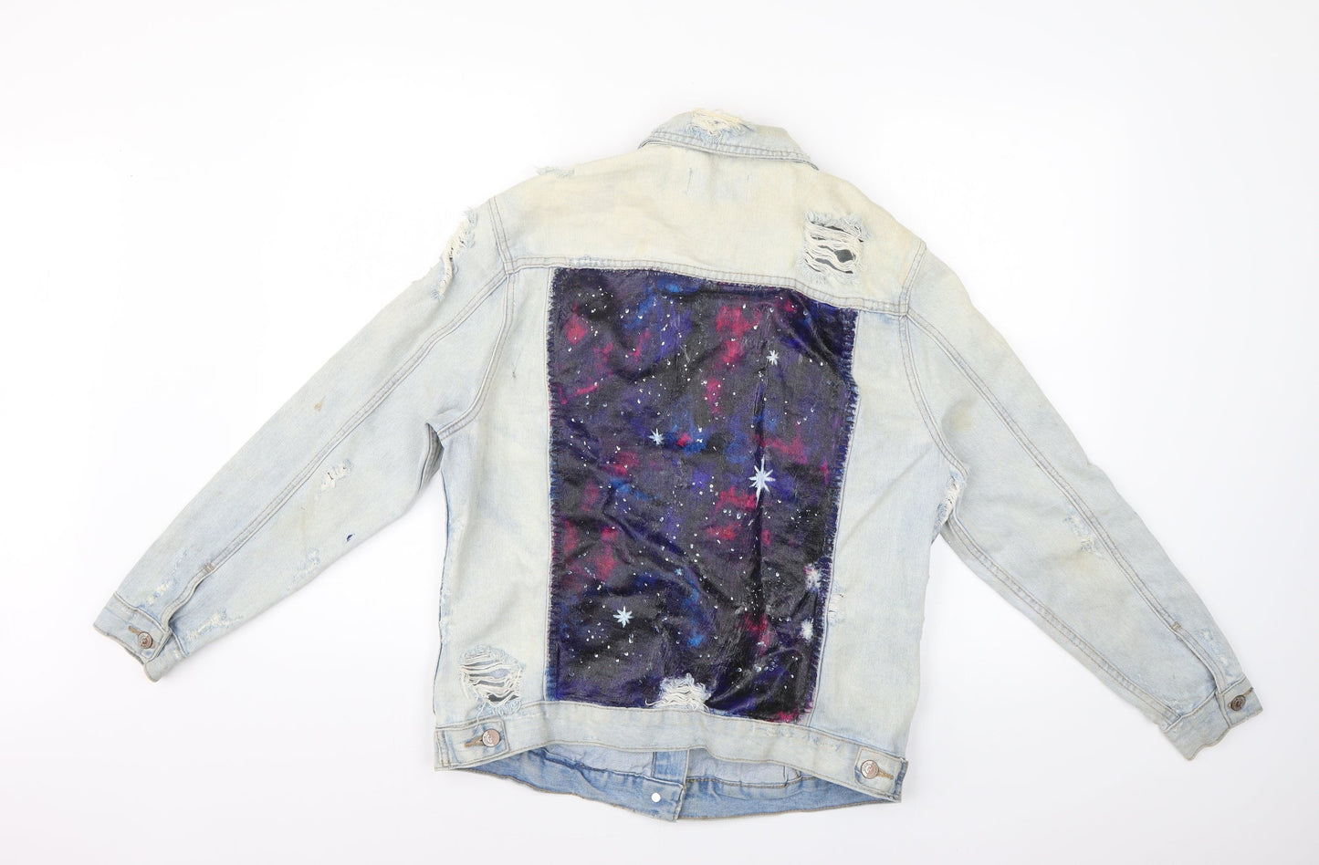 New Look Womens Blue Geometric  Jacket  Size 10