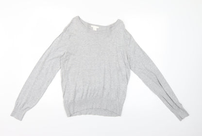 Preloved H&M Womens Grey   Basic Blouse Size S - Front