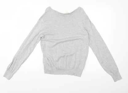 Preloved H&M Womens Grey   Basic Blouse Size S - Back