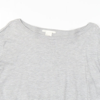 Preloved H&M Womens Grey   Basic Blouse Size S - Detail