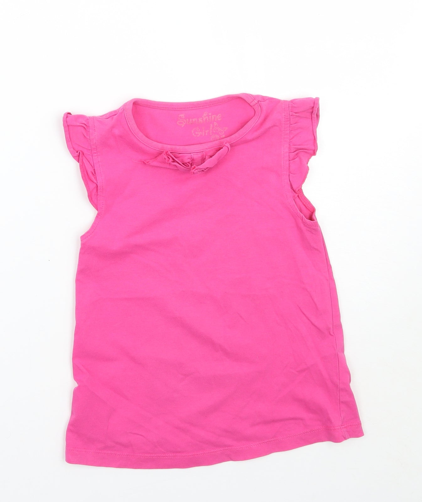Sunshine girl Girls Pink   Basic Tank Size 6-7 Years