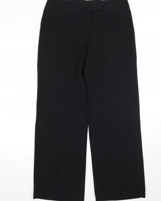 M&Co Womens Black   Trousers  Size 10 L28 in