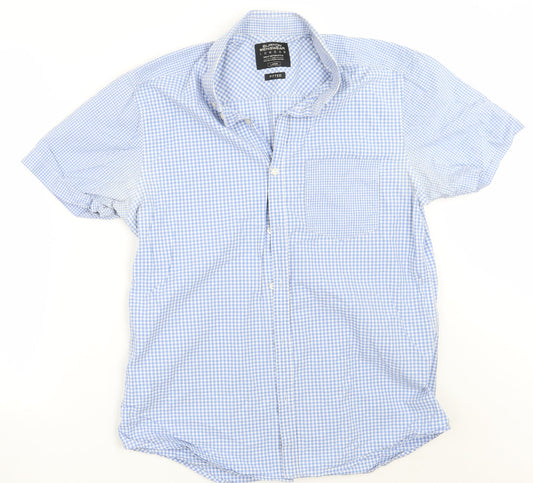 Burton Mens Blue Check   Button-Up Size L