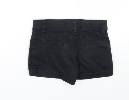 Next Girls Black   Cargo Shorts Size 7 Years