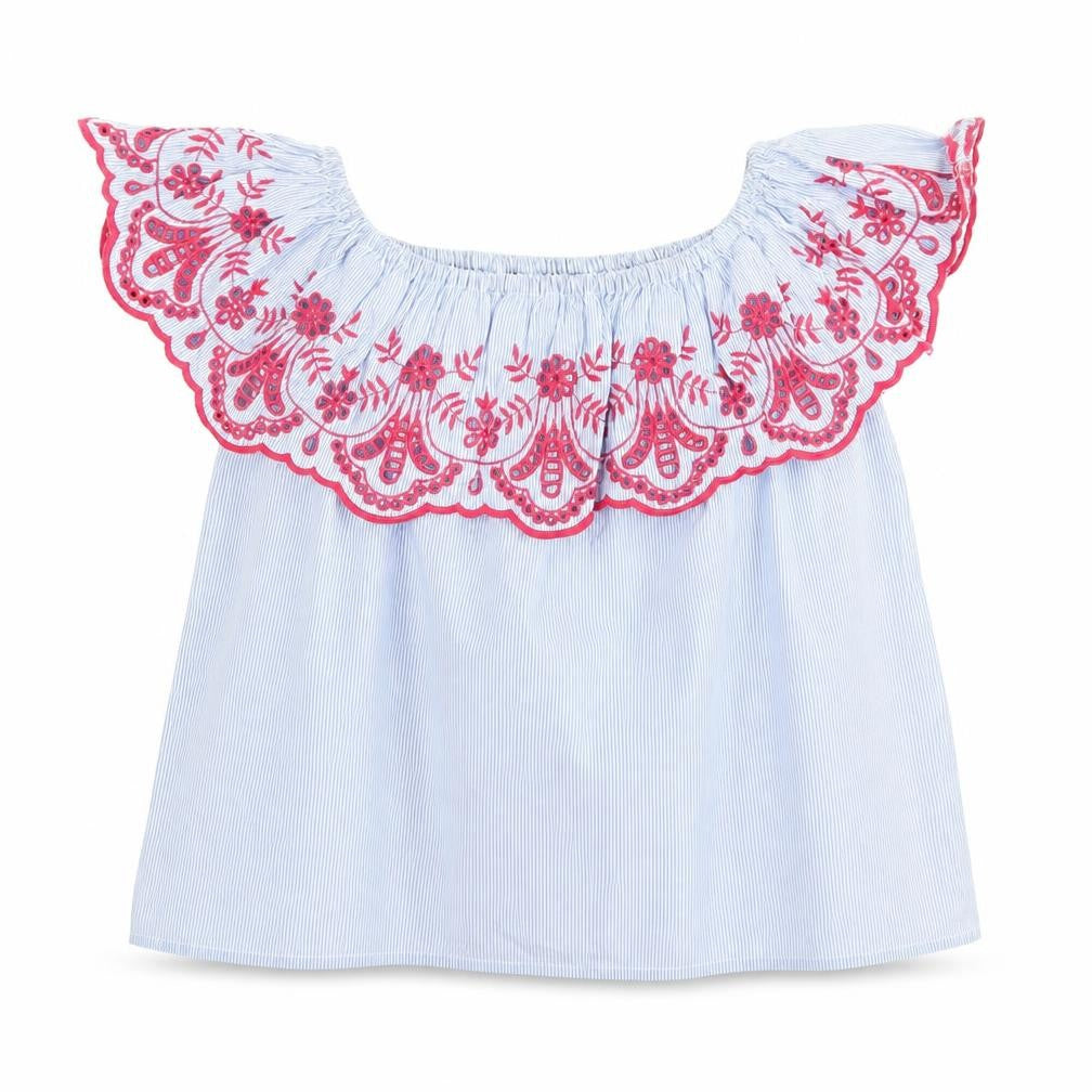 Red herring  Womens Blue Floral  Basic T-Shirt Size 8